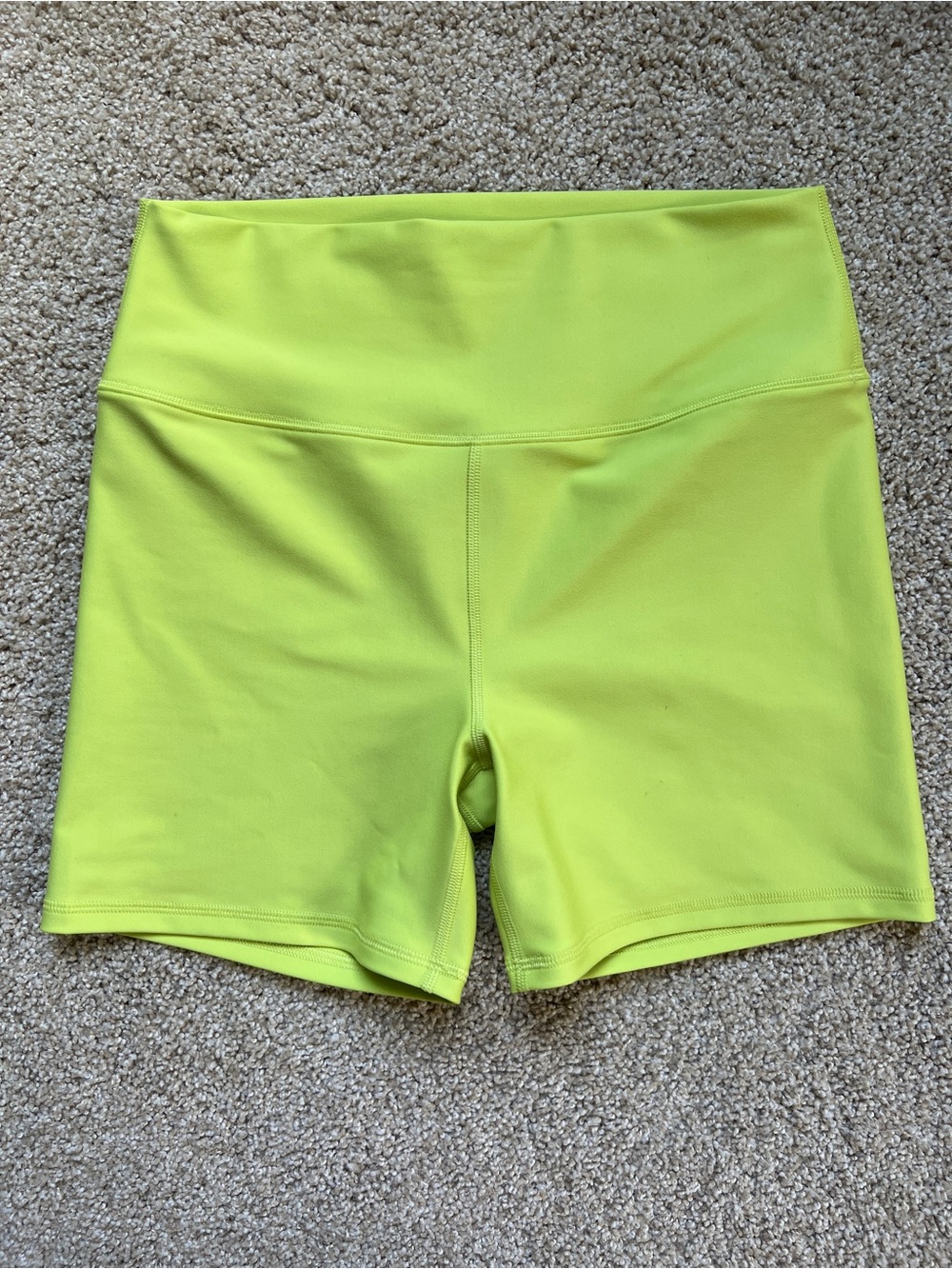 YPB by Abercrombie High-Rise Neon Yellow Women’s Bike Shorts